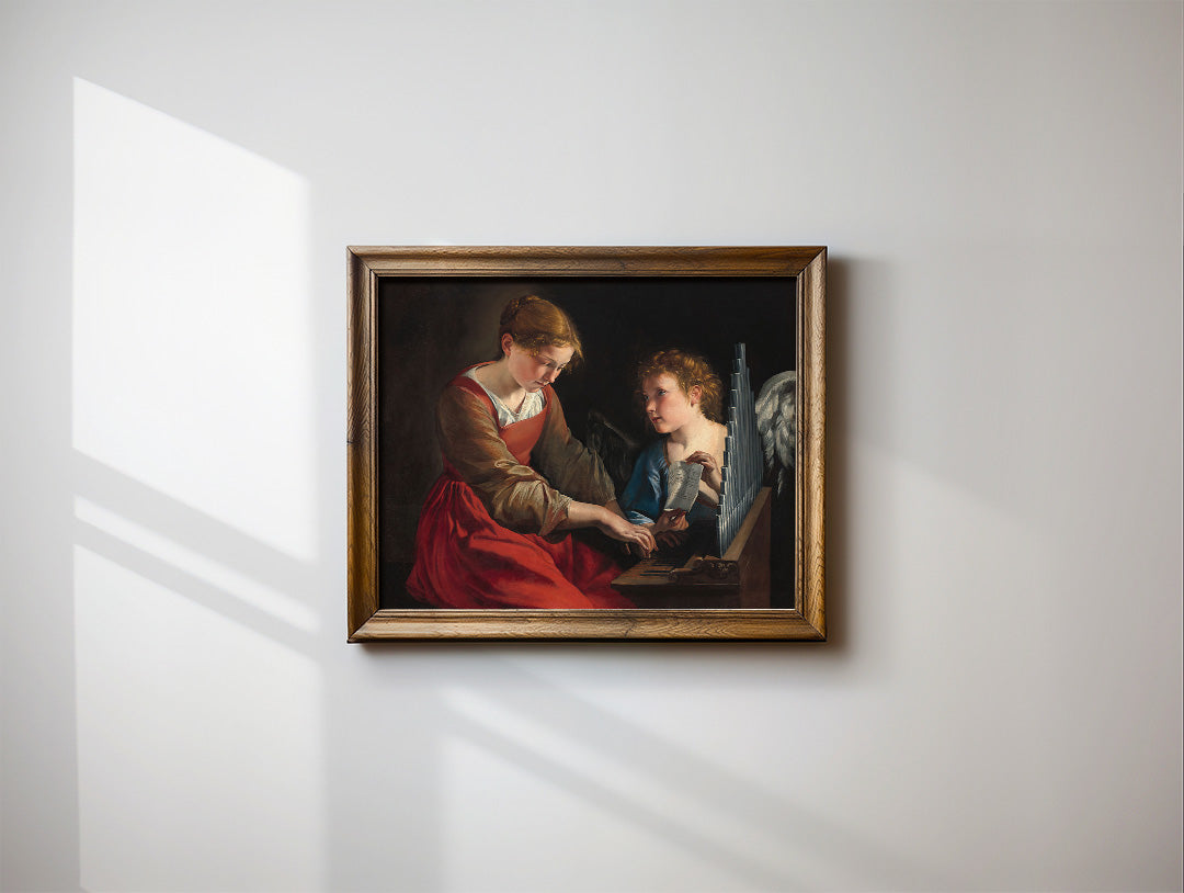 Saint Cecilia and an Angel | Paper